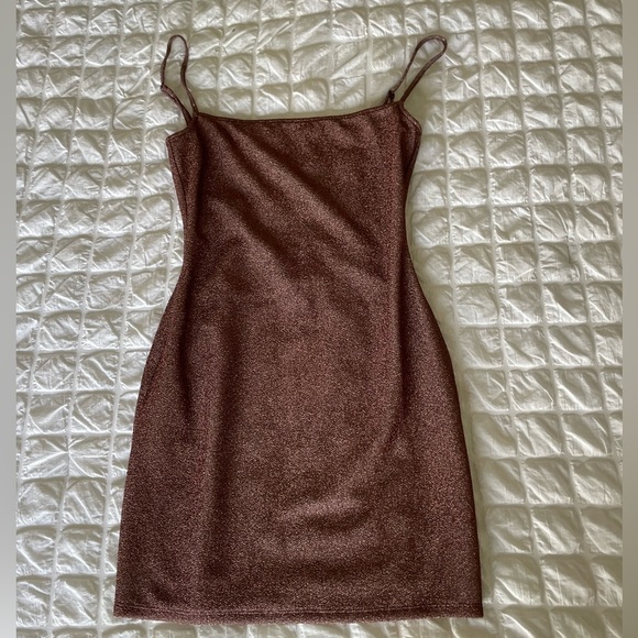 Reformation Kitty Knit mini in chocolate Sparkle - Picture 1 of 10
